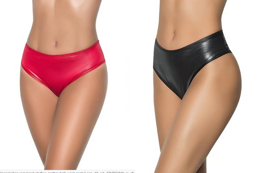 Faux Leather High Waist Panty 3038