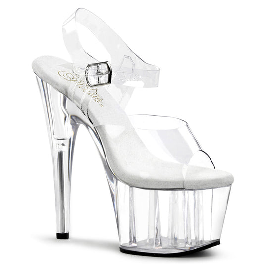 PLEASER ADO708/C/M Clear 7 inch Heels