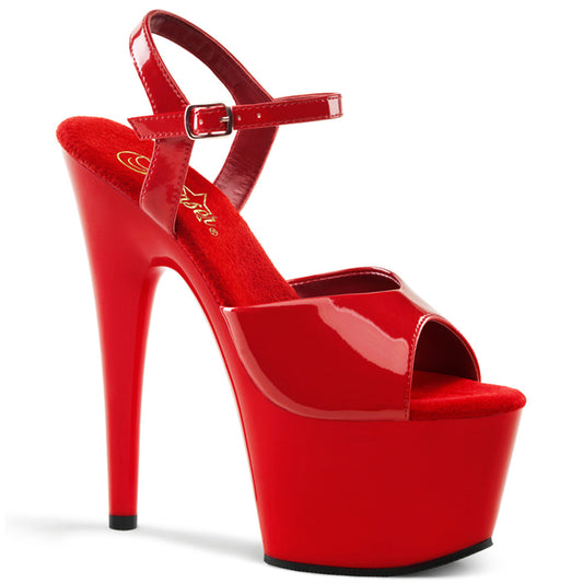 PLEASER ADO709/R/M Red 7 inch Heels